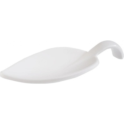 APS Prezentační lžička na finger food melaminová 100,45 mm bílá Leaf bílá