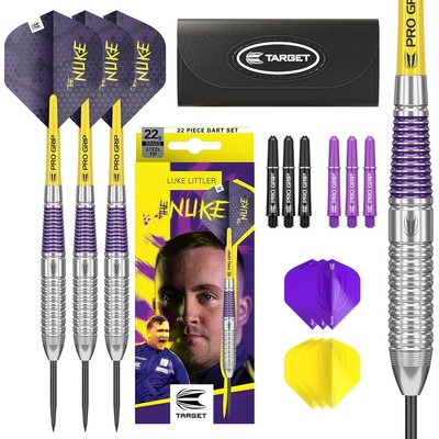 Sada steel šípok Target Luke Littler 22g, brass