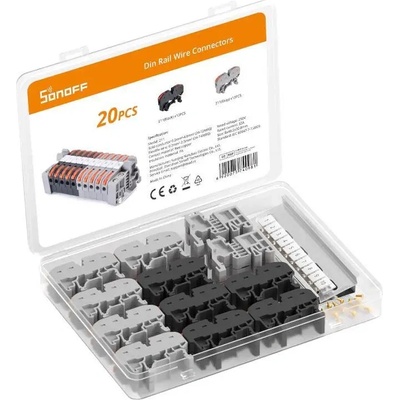 Sonoff Комплект съединители за кабели за DIN шина Sonoff, 20бр (211)