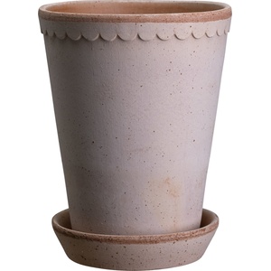 Bergs Potter Саксия Helena висока с поставка 18 x 14 см розова (HR14RPS)
