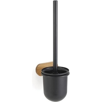 MSV WC nástěnná štětka YONO s ocelovou nádobou černá bambus