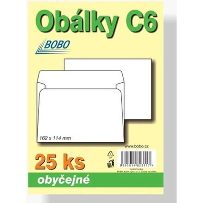 Obálky C6 obyčajné (bal.25ks)