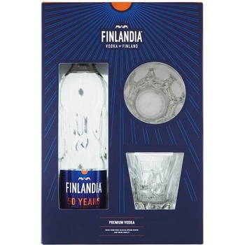 Finlandia Vodka 40% 0,7 l (dárkové balení 2 sklenice)