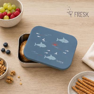 Fresk : Кутия за храна със силиконов капак - Shark (FR-FD600-88)