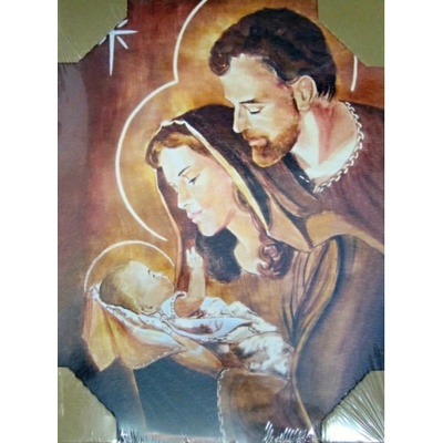 Obraz na dreve: Svätá rodina - vianočná (40 x 30)