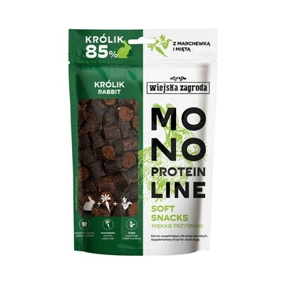 WIEJSKA ZAGRODA Monoproteinové mäkké maškrty pre psov Králik 115 g