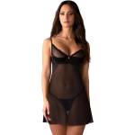 Obsessive Stelisa Chemise & Thong Black L/XL