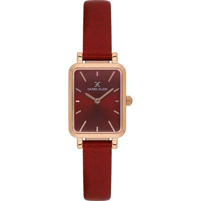 Daniel Klein DK. 1.13776-6 - Дамски, Кварц, 20x33mm, Червена кожа, 3 ATM - Premium