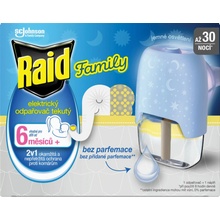 Raid Family elektrický odparovač s tekutou náplňou proti komárom 30 nocí 21 ml