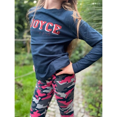 Joyce dívčí souprava s legínami a tričkem "CAMOUFLAGE" černá