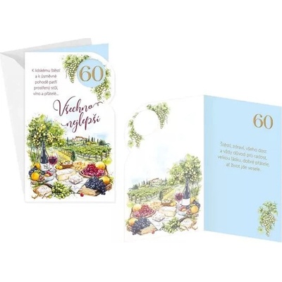 Přání k 60. narozeninám Vše nejlepší – Zboží Dáma