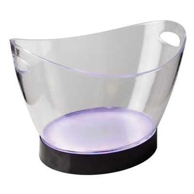 Horecano HORECANO-Шампаниера ПРОЗРАЧНА с цветно осветление 40.5x29xh23.5cm (HC-981544) 210417 (01981544)