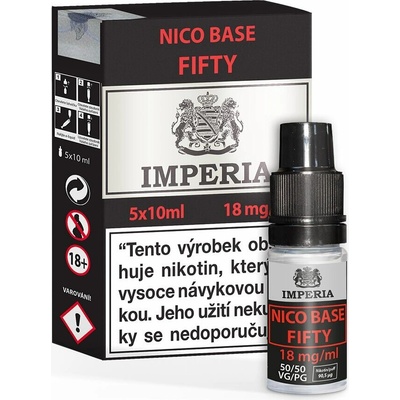 Imperia Nikotinová báze Fifty PG50/VG50 18mg 5x10ml – Zboží Mobilmania