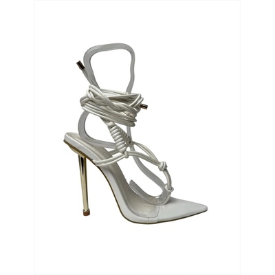 No Doubt Сандали No Doubt Women's Pointed Toe Tie Strap Flat Sandal - White