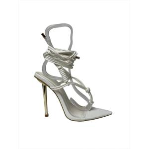 No Doubt Сандали No Doubt Women's Pointed Toe Tie Strap Flat Sandal - White