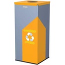 Odpadkové koše Alda Kovový odpadkový koš EKO Square na tříděný odpad 60 l žlutý 12515