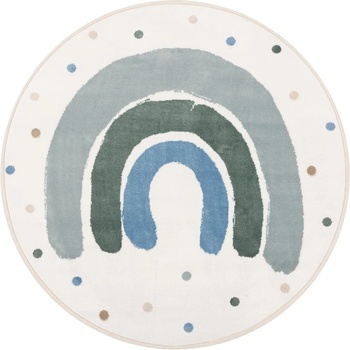 Image 1 of FD Детски килим в цвят слонова кост и зелено ø100 cm Joyful Mint - FD (5901760436618)