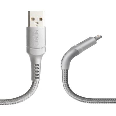 SBS TECABLELIGUNB1W USB/MFI, 1m, sivý