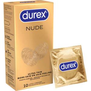 Durex Nude - тънък презерватив - 10 броя - lovesexshop