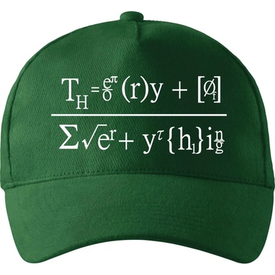 Teória všetkého Theory of Everything so zahnutým šiltom a mosaznou sponou Fľaškovozelená