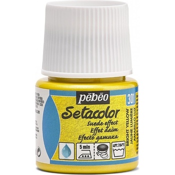 Pébéo Setacolor opaque farba na textil Suede effect 301 bright yellow 45 ml