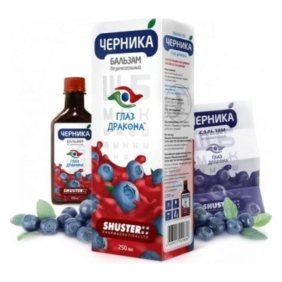 SHUSTER Čučoriedka Dračie oko - bylinný sirup pre zlepšenie zraku 250 ml