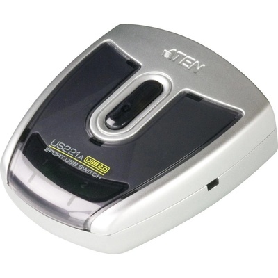 ATEN Превключвател aten us221a, 2 компютъра към 1 usb периферно устройство (us221a-a7)