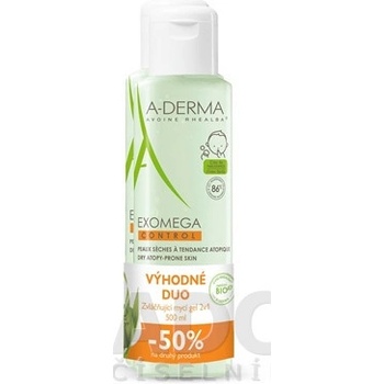 A-DERMA EXOMEGA CONTROL 2v1 zvláčňujúci umývací gél 2 x 500 ml