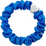By Eloise London Silver Heart Silk Scrunchie цвят Royal Blue