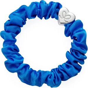 By Eloise London Silver Heart Silk Scrunchie цвят Royal Blue