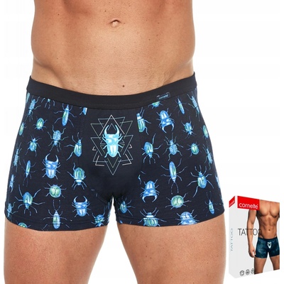 Cornette pánske boxerky Tattoo 280/202 Scarabeus tmavomodrá