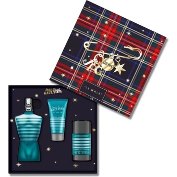 Jean Paul Gaultier Le Male Подаръчен комплект за мъже Размер EDT 125 ml + 50 ml афтършейв балсам + 75 g дезодорант стик