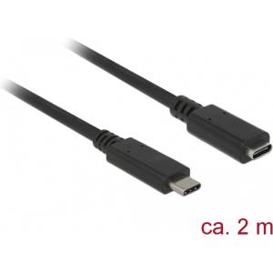Delock USB 10 Gbps Type-C мъжки/женски удължител 2m 4K PD 60W 85542 (dl85542)