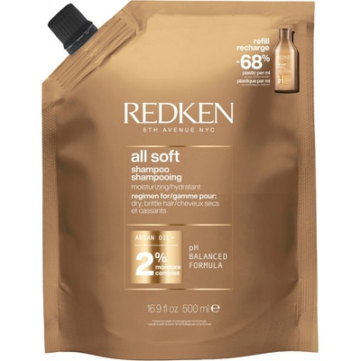 Redken All Soft Shampoo XL šampon pro suché a křehké vlasy 500 ml