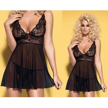 Obsessive Imperia babydoll erotická košilka, černá