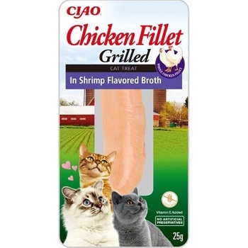 INABA Cat Grilled Chicken Fillet vo vývare z kreviet 25 g