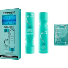 Malibu Swimmers Wellness Collection šampón 266 ml + kondicionér 266 ml + wellness sáčky 4 ks darčeková sada