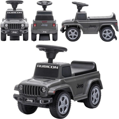 Kathay-Haster 2 Jeep Rubicon dětské odrážedlo s klaksonem a zvuky motoru šedé