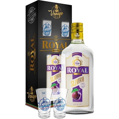 Vanapo Slivka Royal 40% 0,7 l (darčekové balenie 2 poldecáky)