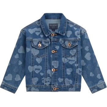 GUESS Деним яке за мини момиче със сърца Guess
