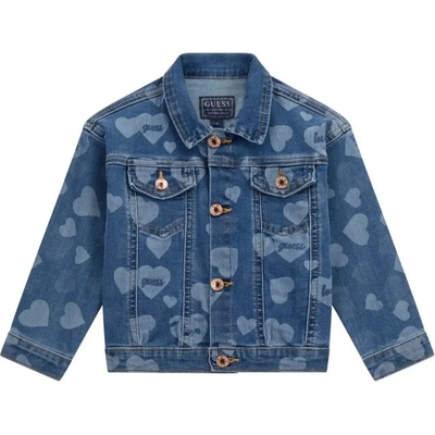 GUESS Деним яке за мини момиче със сърца Guess