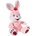 HEUNEC Плюшена играчка Розово зайче, 23 см (813274-2)
