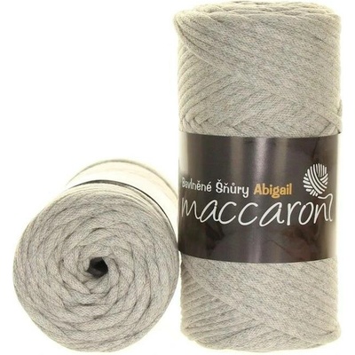 Maccaroni Abigail 3 mm přírodní šedá