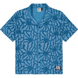 Picture Мъжка риза с копчета Picture Spongy Shirt - Blue Flower Embossed (033-3091-0111)