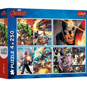 Image 1 of Trefl - Puzzle 4x250 Hero days Avengers - 250 piese