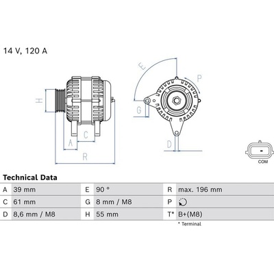 BOSCH 0 986 084 780 generátor (0986084780)