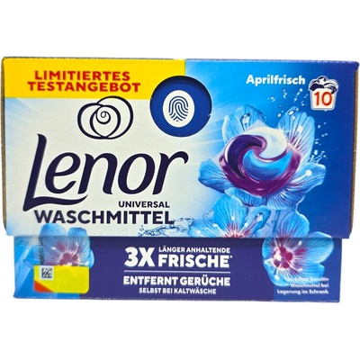 Lenor Капсули за пране Universal Aprilfrisch, 10 броя, 3x по-дълготрайна свежест