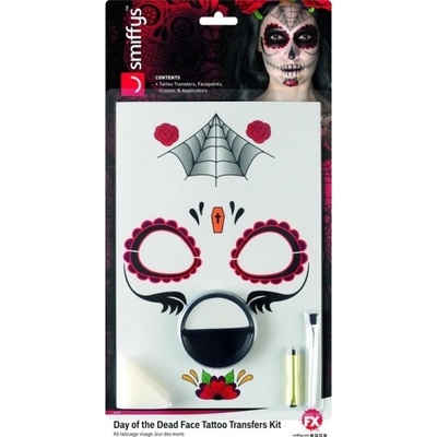 Smiffys Halloween Dia de los Muertos MAKE-UP set s tetováním