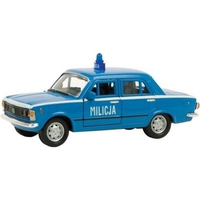 WELLY FIAT 125P MILÍCIA MODEL MODRÁ KOVOVÁ 1:34