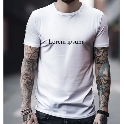 Bullshirt.sk pánske tričko Lorem Ipsum V1 biele